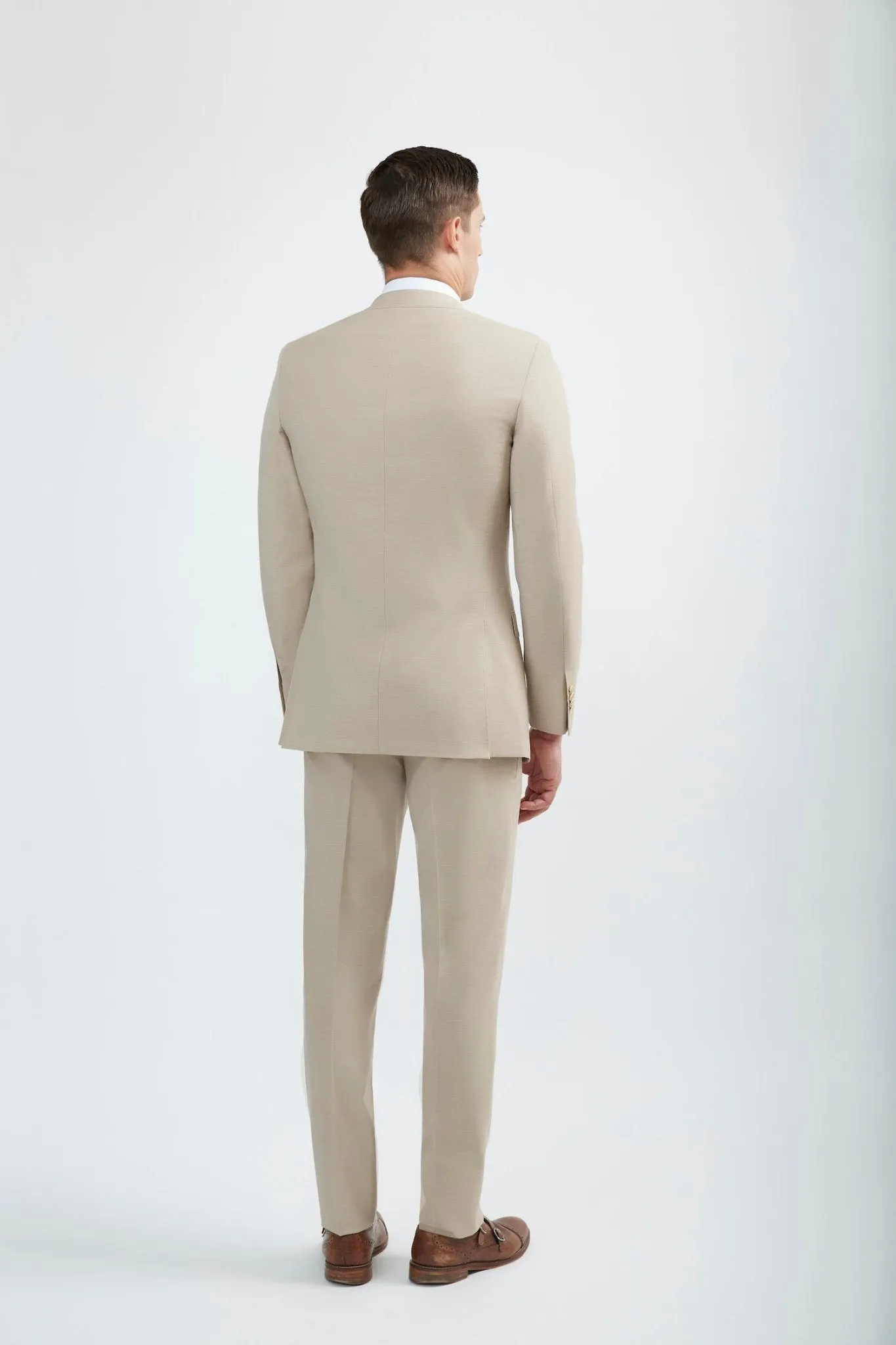 100% Merino Wool Beige Suit