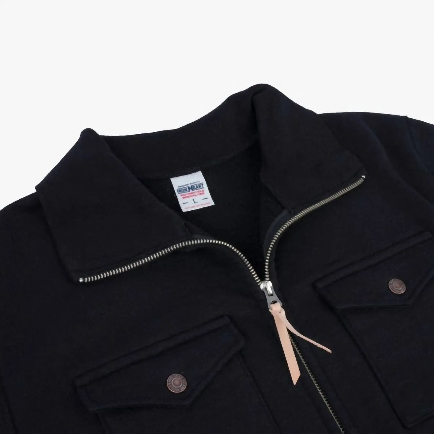 14Oz Ultra Heavyweight Loopwheel Sweater Jacket In Black