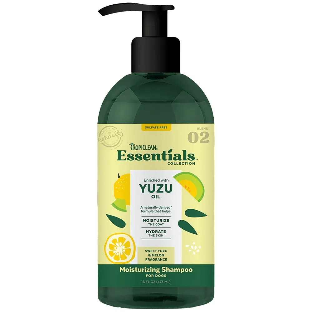 15% OFF: Tropiclean Essentials Yuzu Fruit Moisturizing Dog Shampoo 16oz