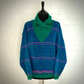 1980s Ivy Funnel Neck Sweater