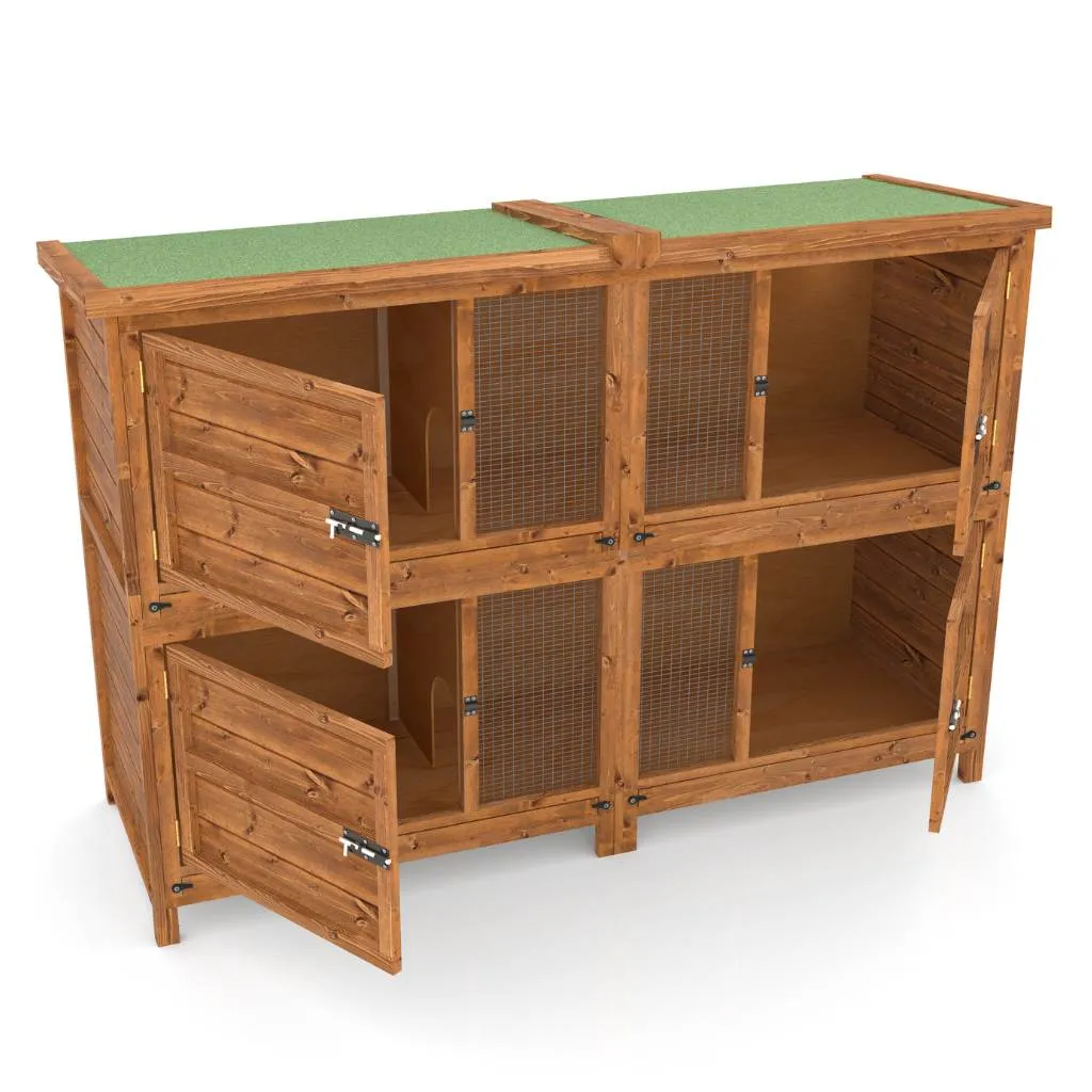 6ft Chartwell Two-Tier Guinea Pig Hutch | Keep Your Pets Separate With Two Luxurious Layers