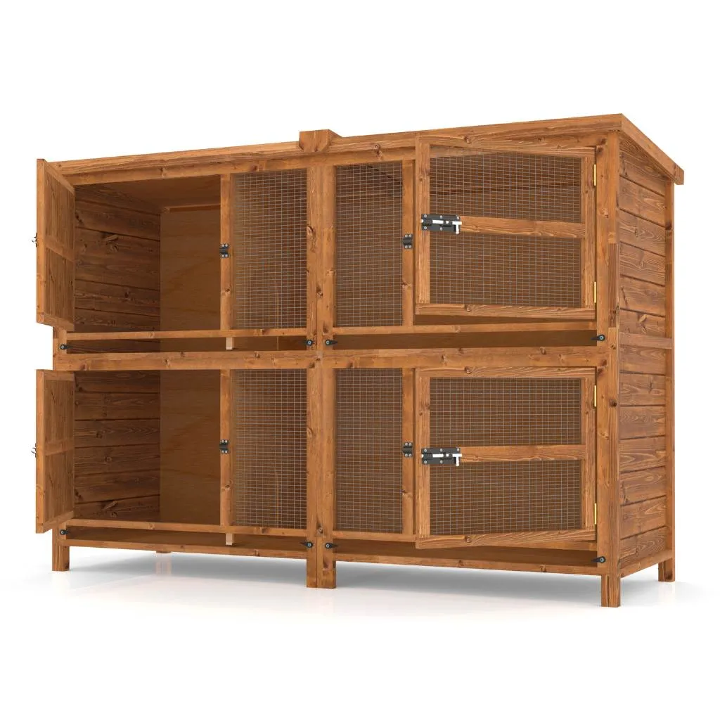 6ft Chartwell Two-Tier Guinea Pig Hutch | Keep Your Pets Separate With Two Luxurious Layers