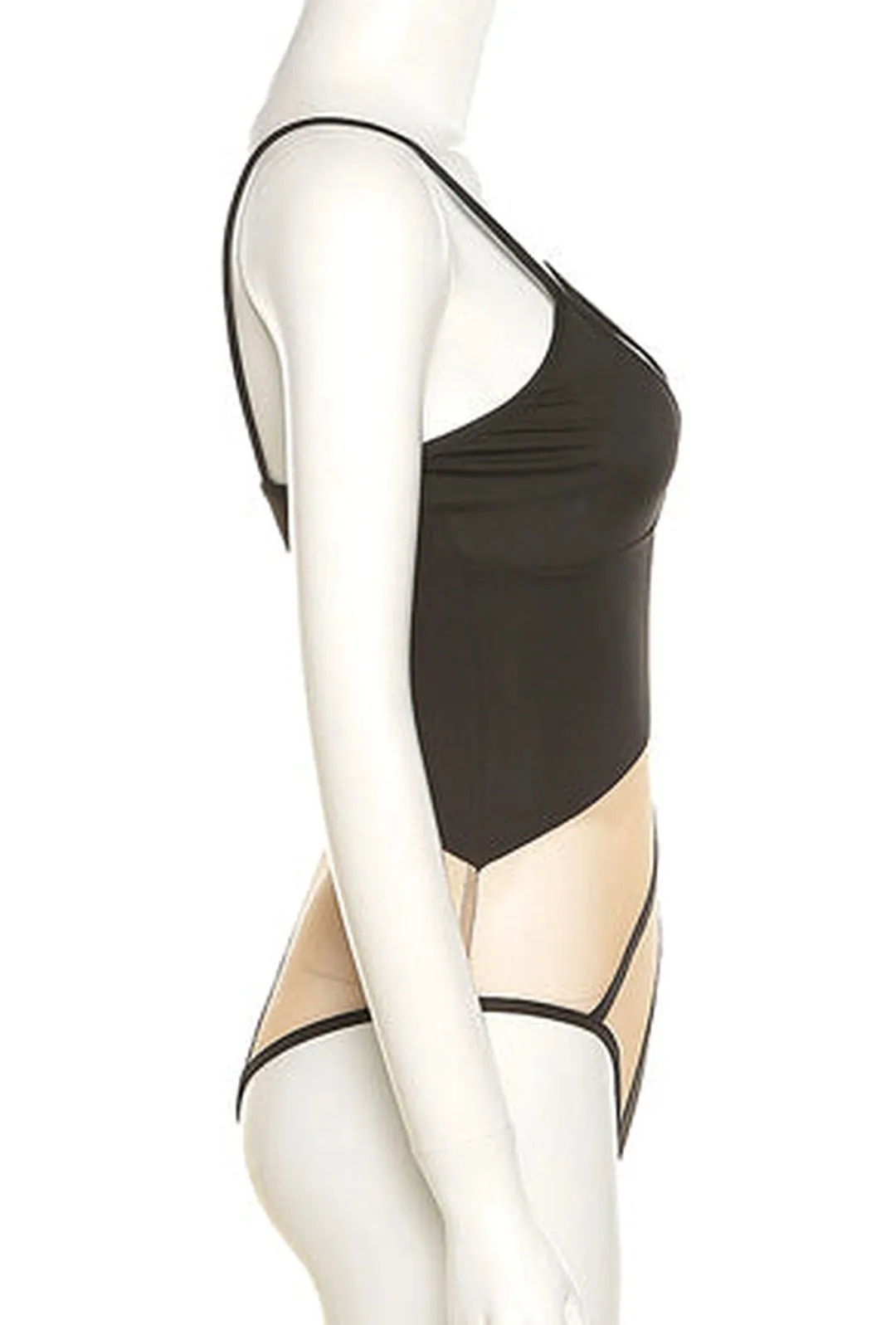 AARON - ASYM SHEER BODYSUIT