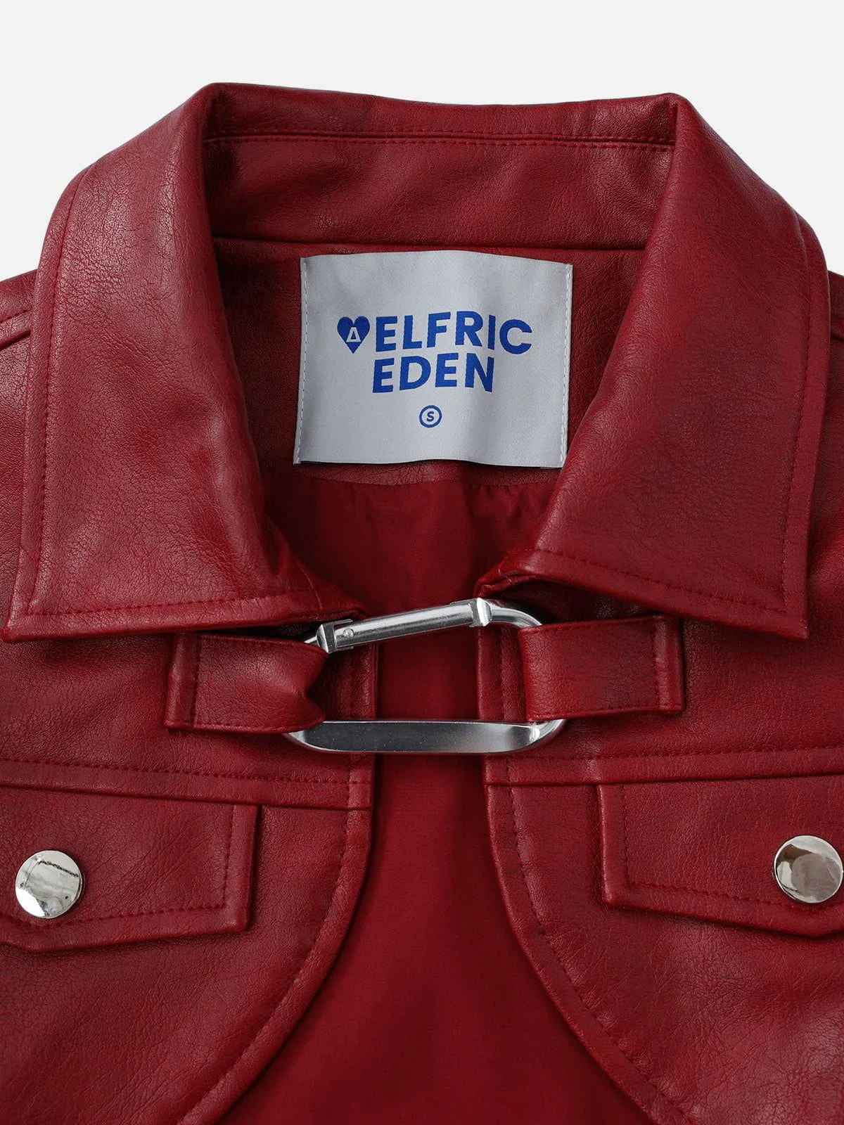 Aelfric Eden Heart Belt Faux Leather Jacket