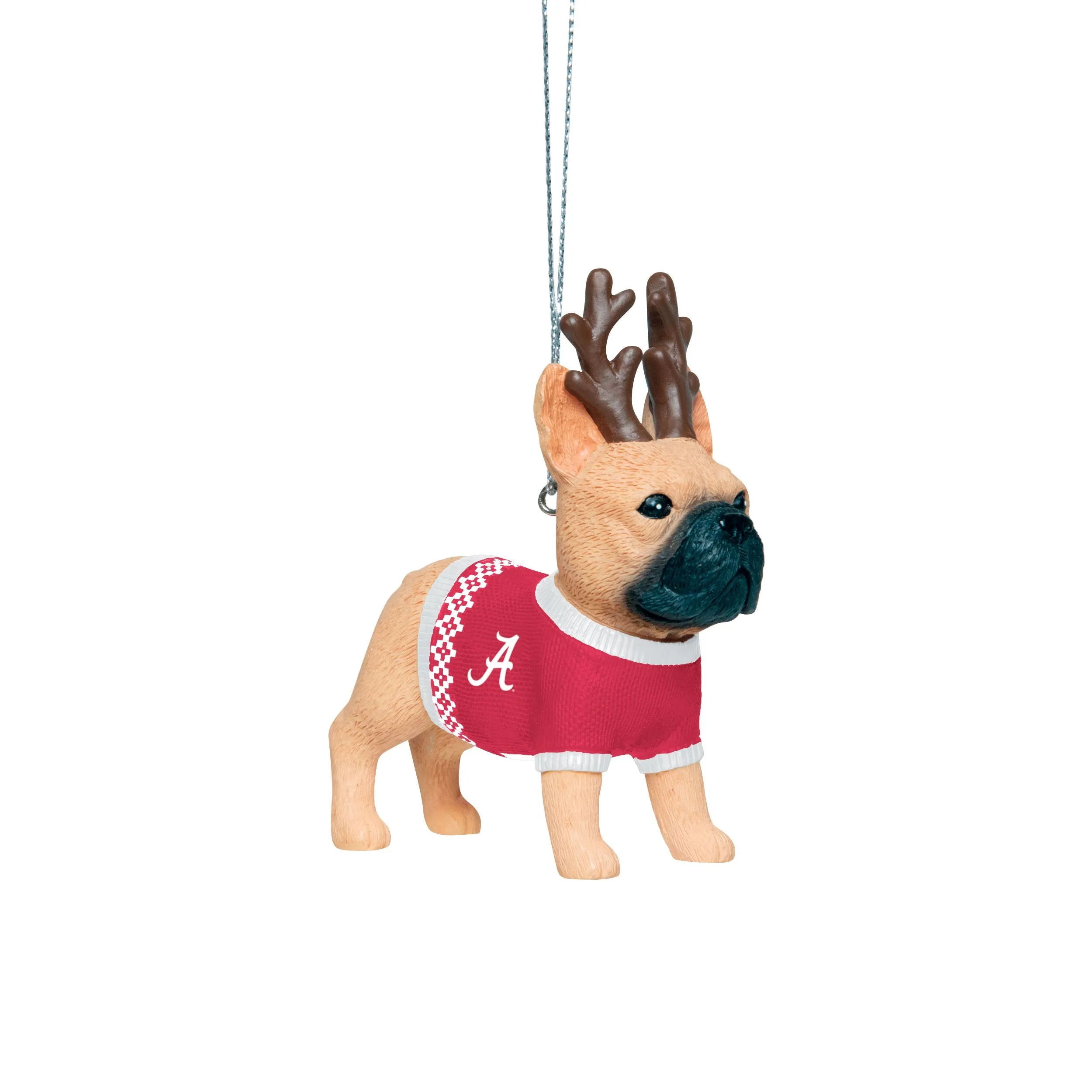 Alabama Crimson Tide NCAA French Bulldog Wearing Sweater Ornament