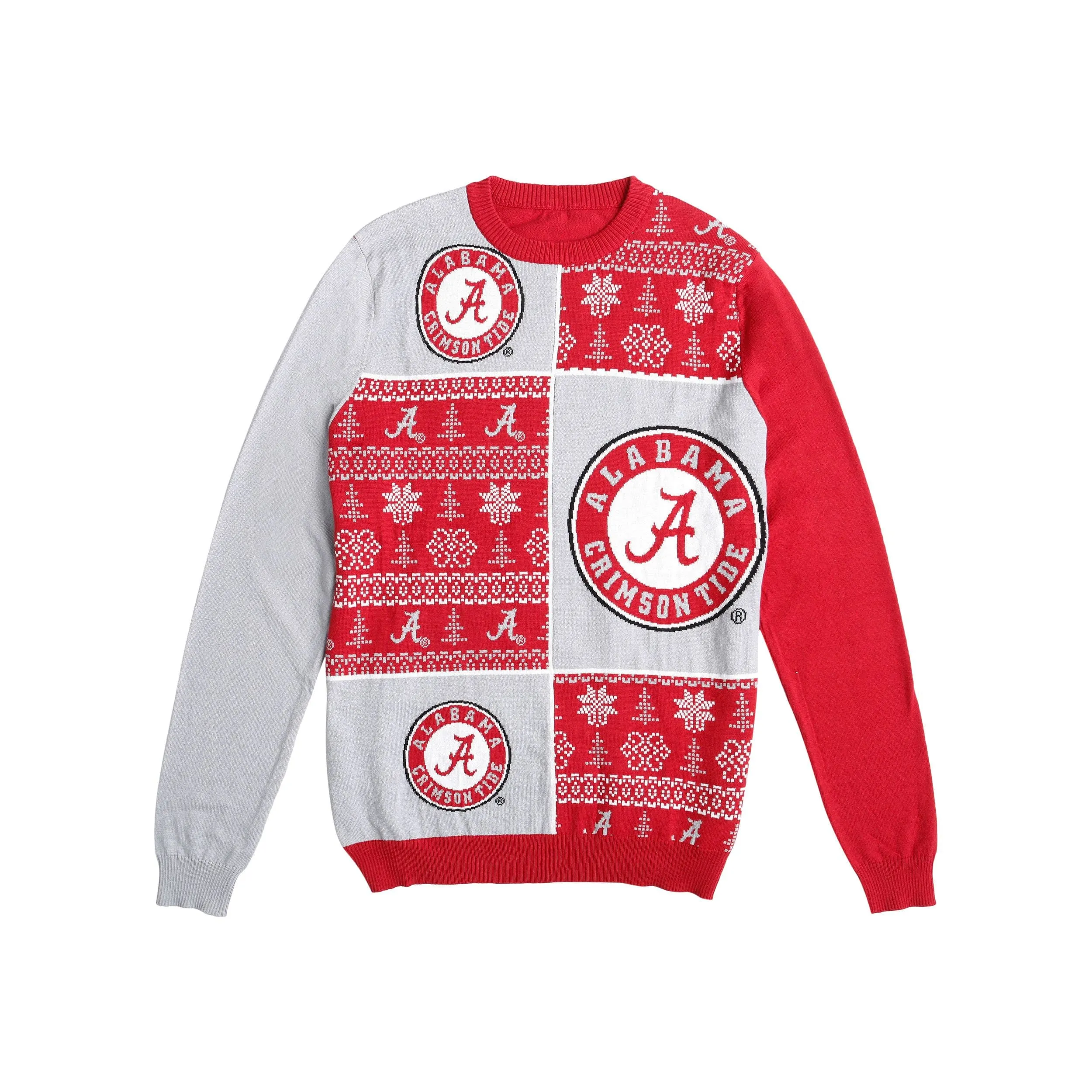 Alabama Crimson Tide NCAA Mens Busy Block Snowfall Sweater