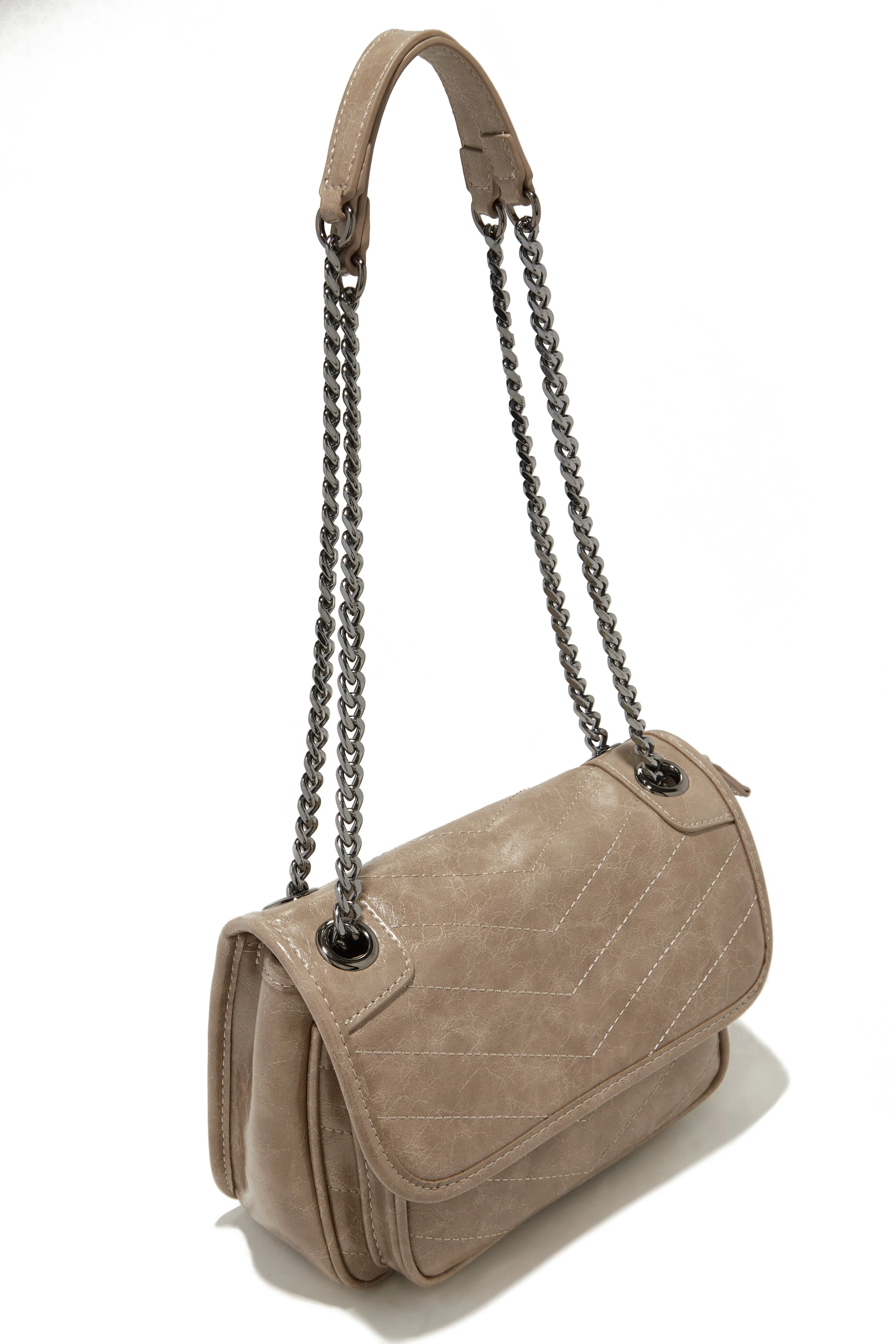 Alicia Quilted Crossbody Bag - Natural