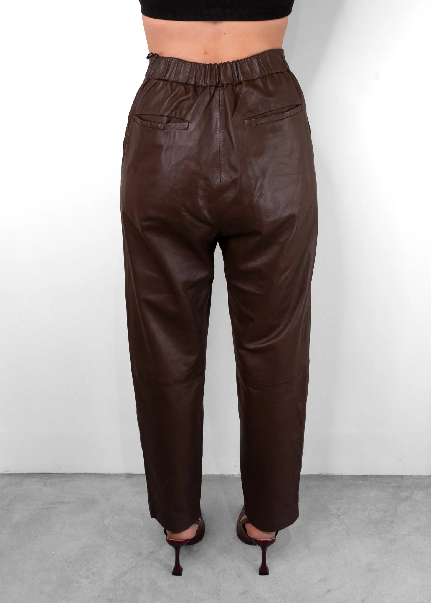 Altuzarra Brown Leather Trousers