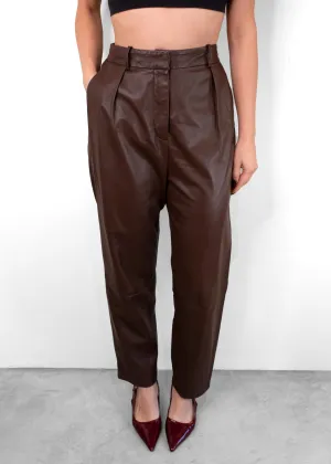 Altuzarra Brown Leather Trousers