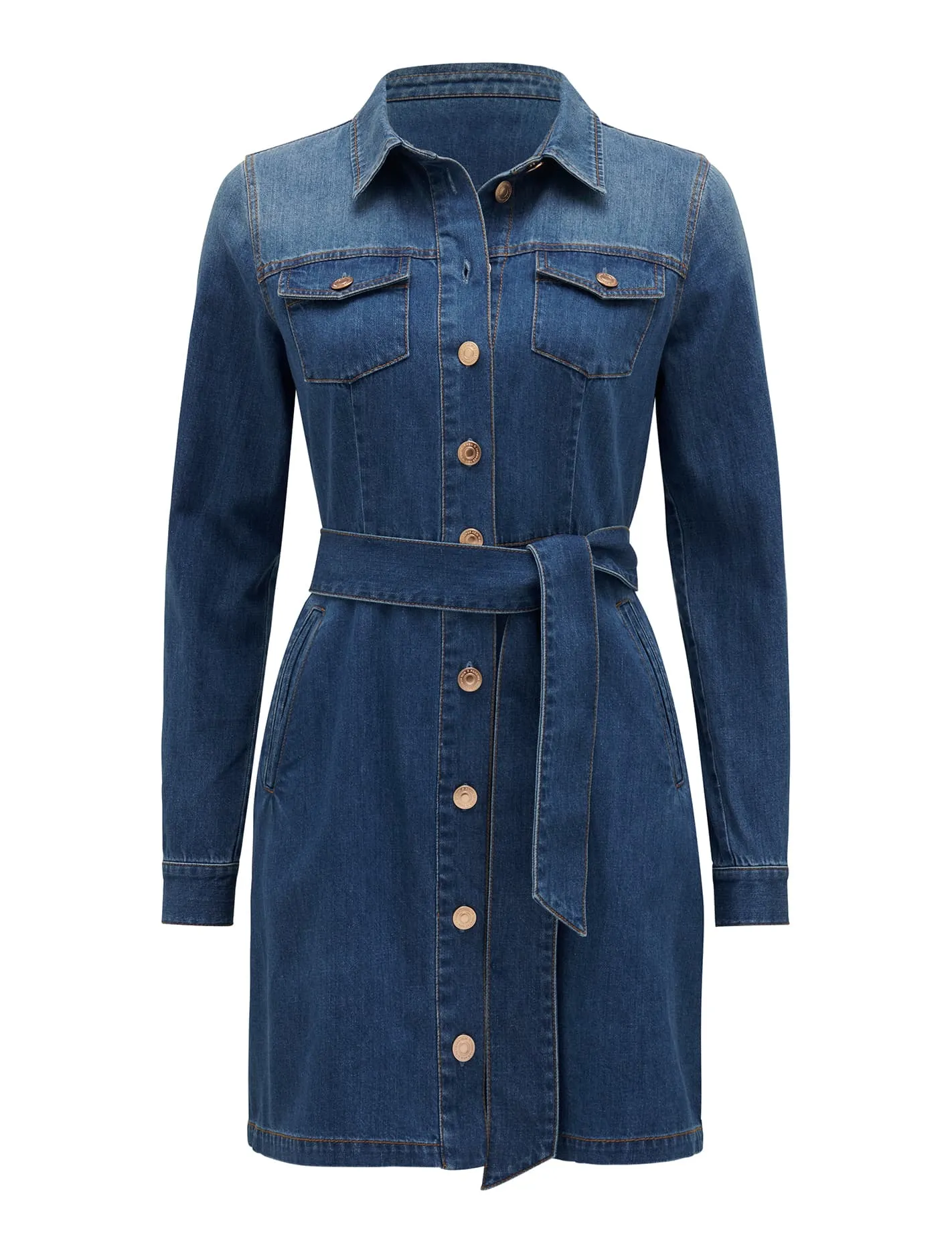 Andrea Denim Shirt Dress