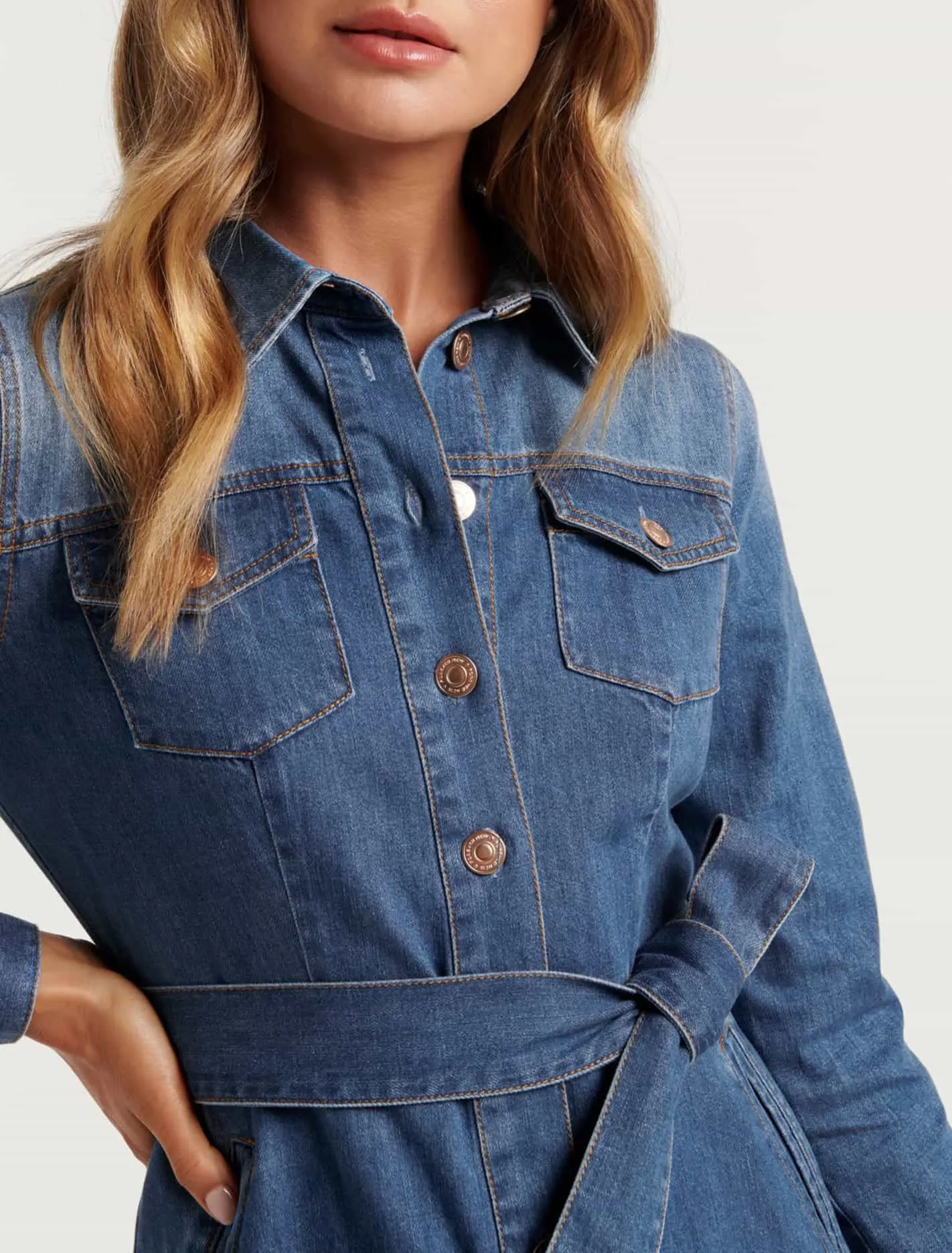 Andrea Denim Shirt Dress