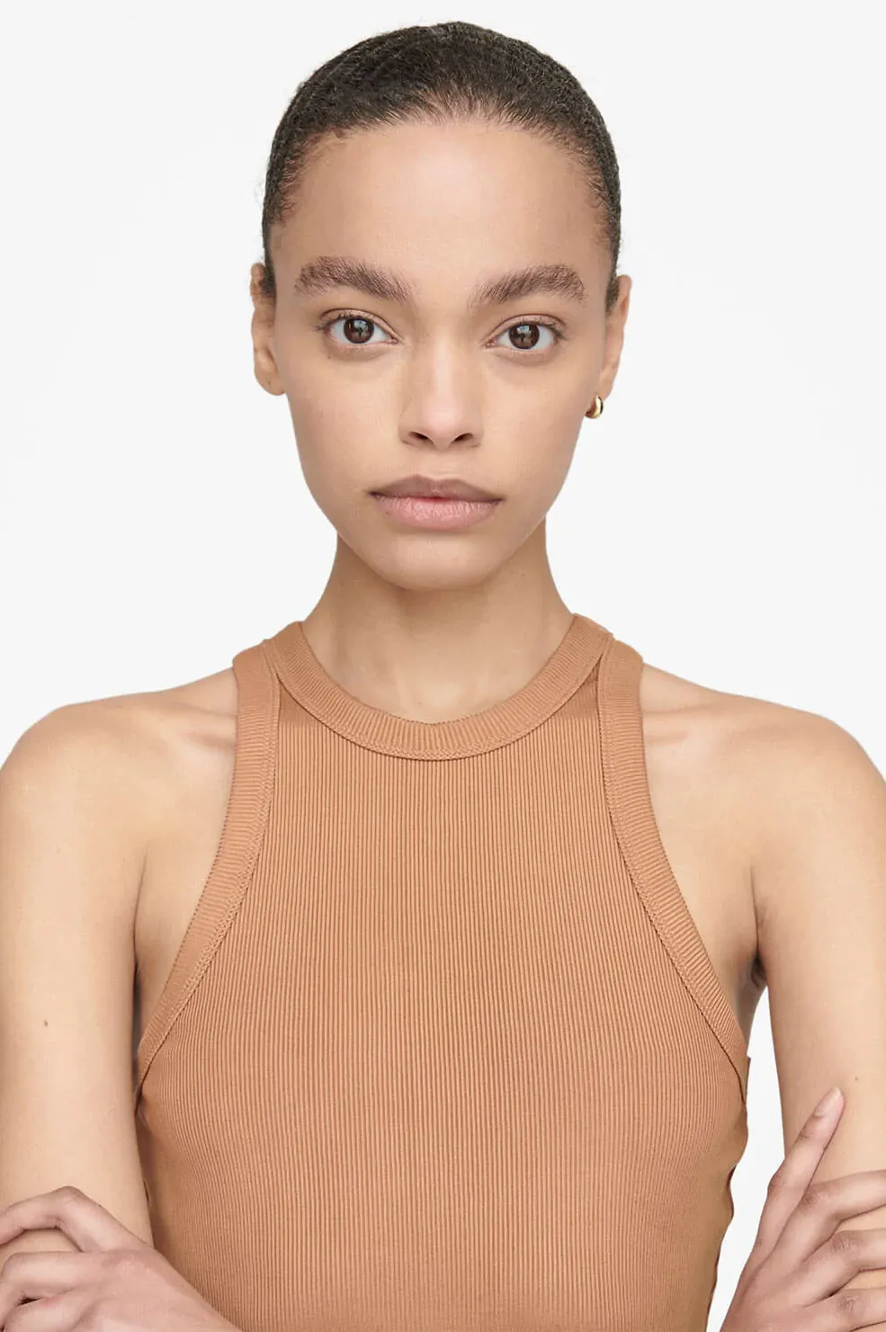 Anine Bing - Ty Bodysuit in Camel