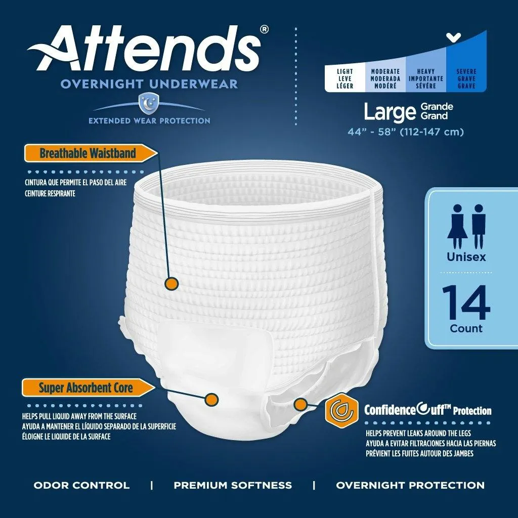 Attends Overnight Incontinence Care Protective Underwear