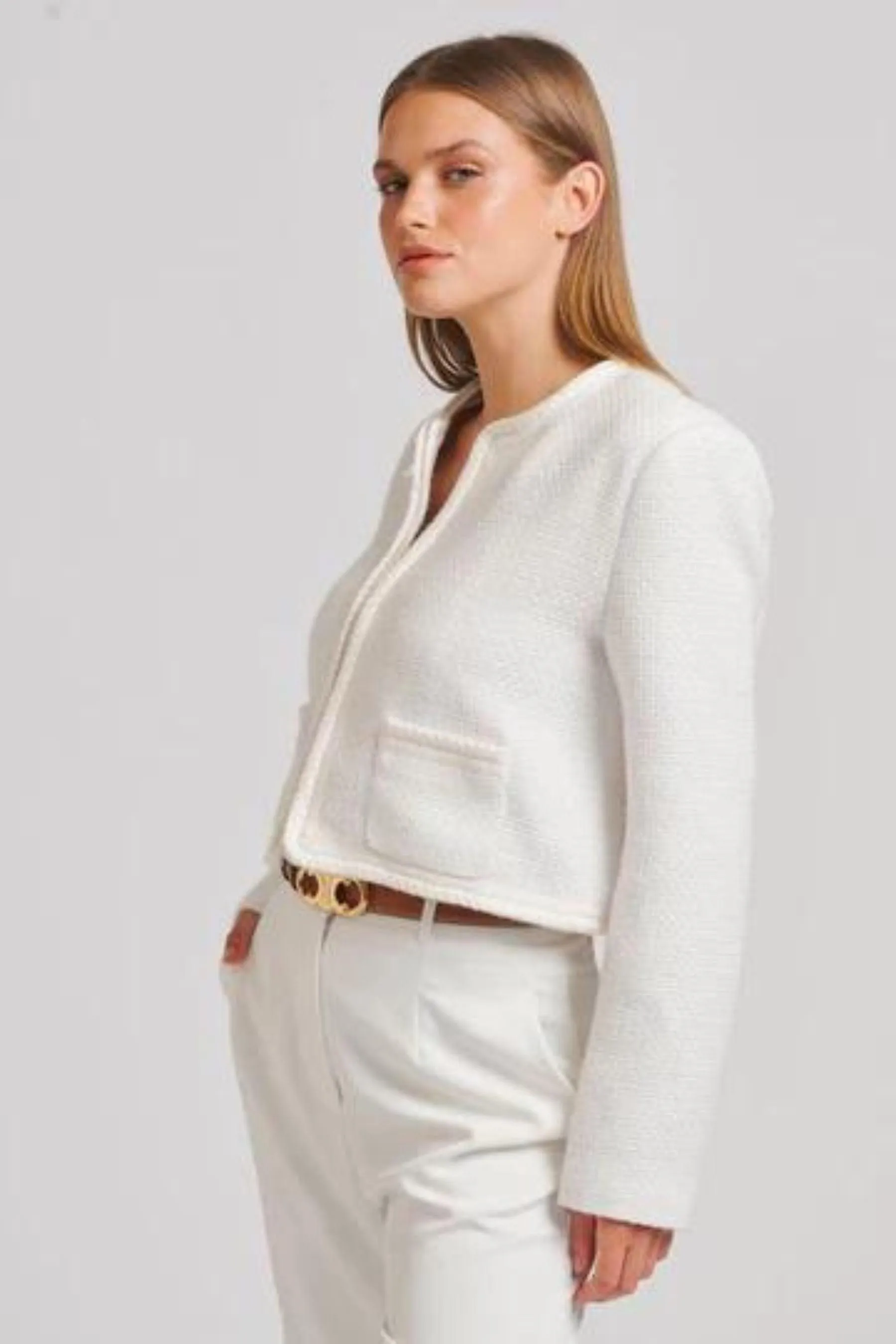 Audrey Boucle Jacket | Ivory