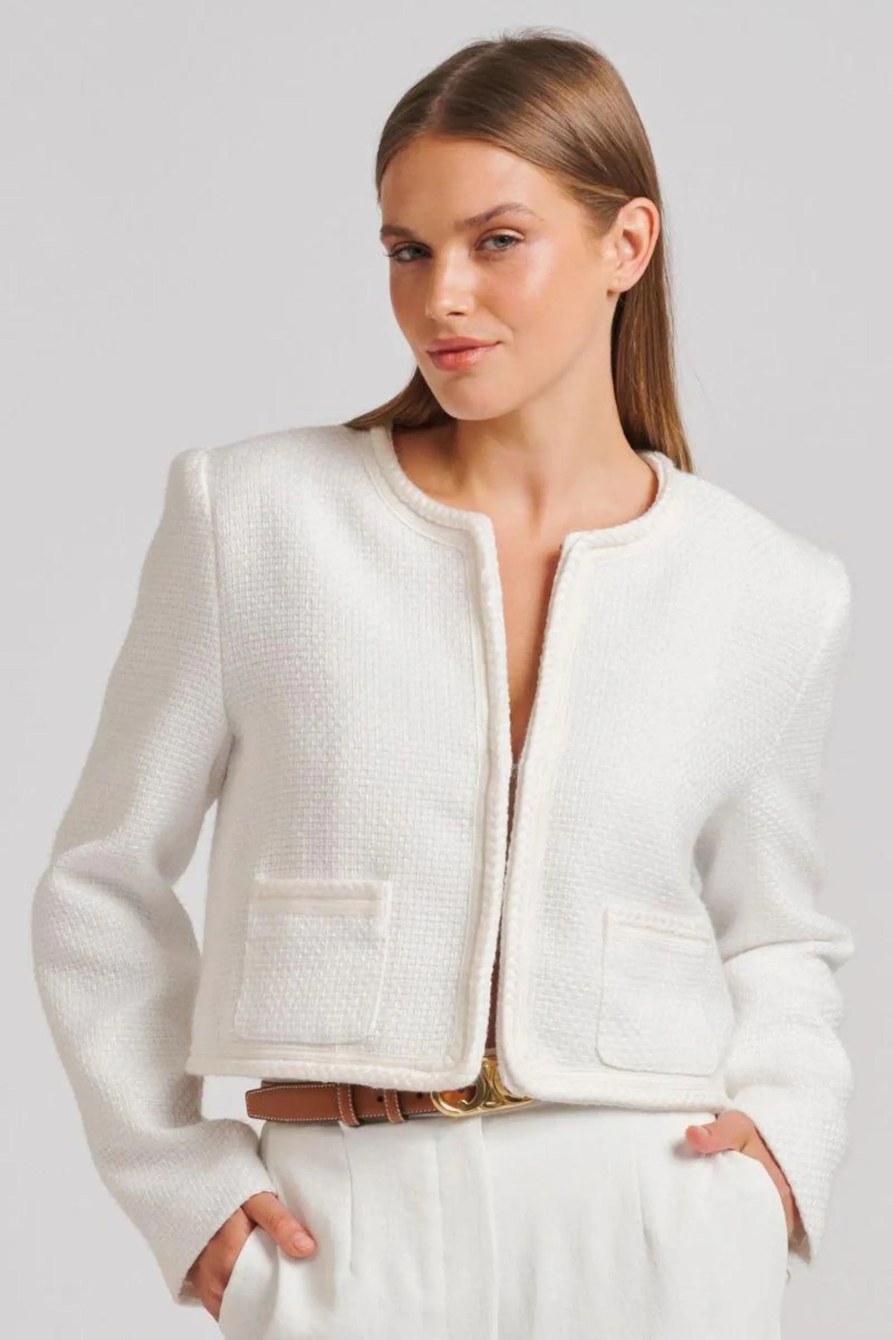 Audrey Boucle Jacket | Ivory