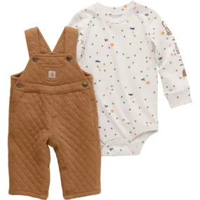 Baby Boys' 2-Piece Long Sleeve Bodysuit  and Fleece Overall Set CG8944