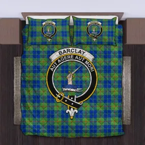 Barclay Hunting Ancient Tartan Quilt Bed Set with Family Crest