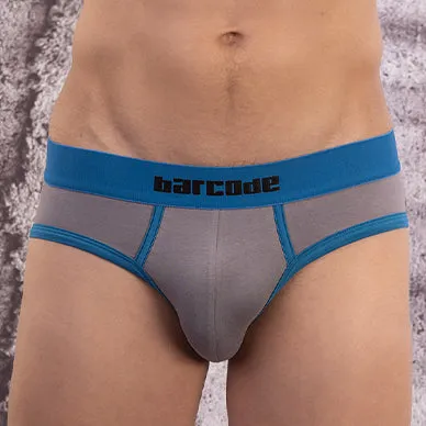 Barcode Berlin Basic Backless Brief Grey Blue