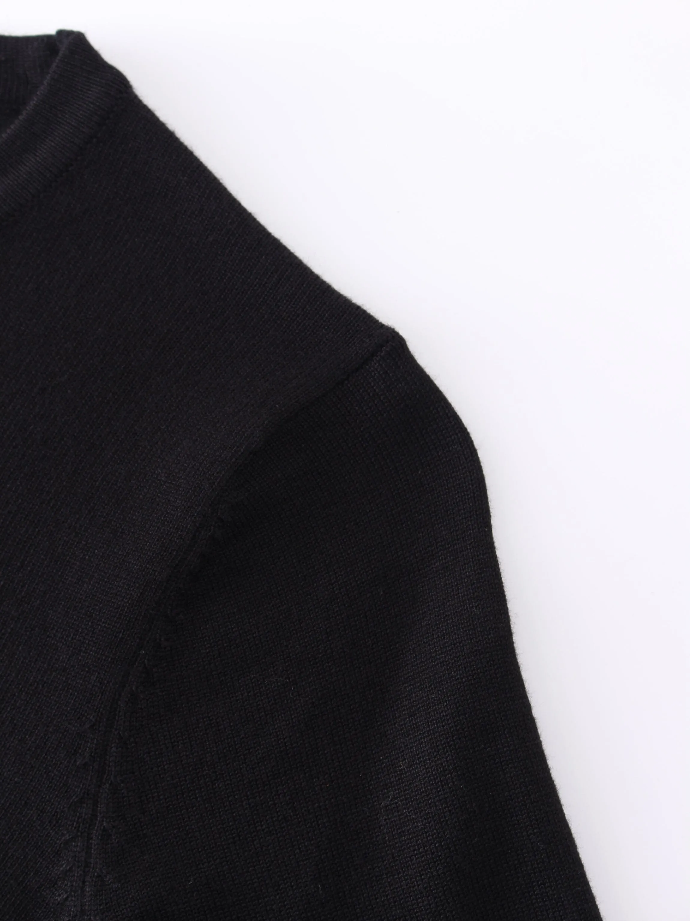 BASIC CREW SWEATER (LS) - BLACK