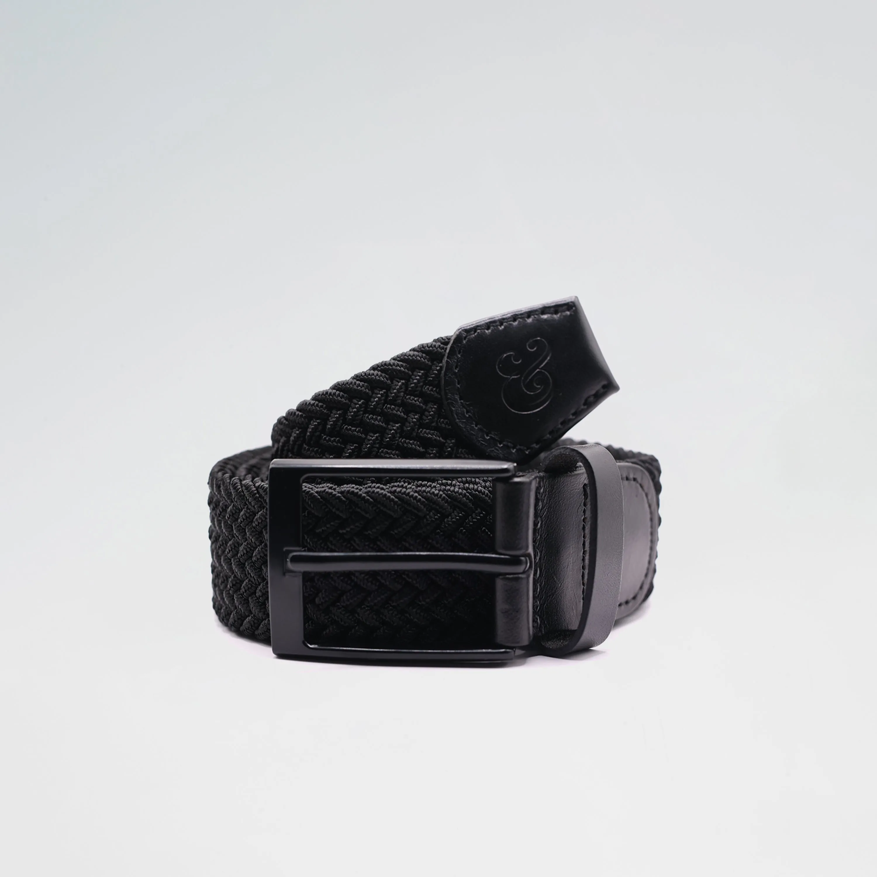 Black Woven Stretch Belt