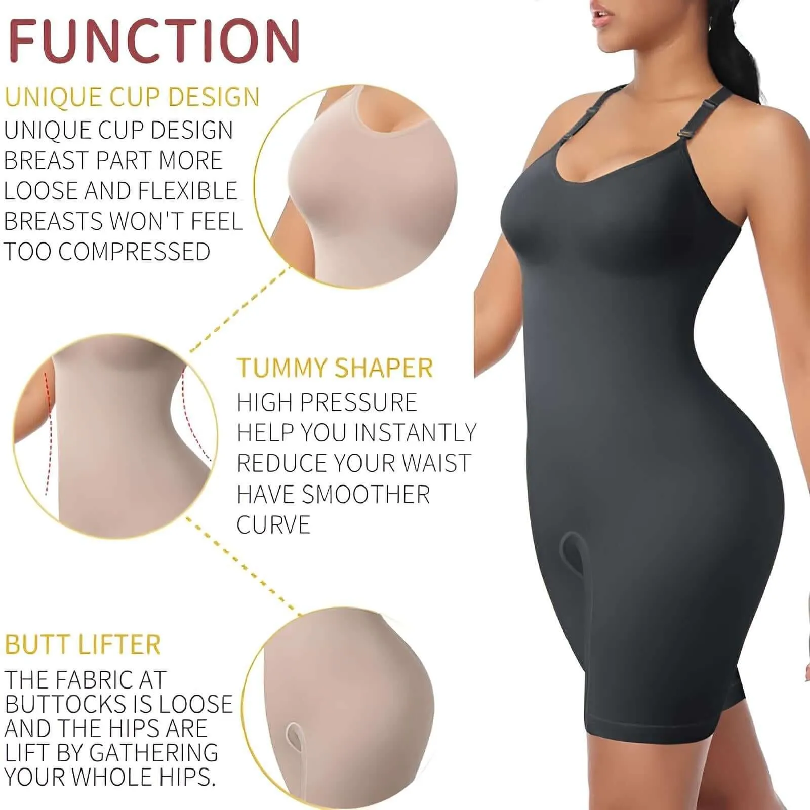 Bodysuit Shapewear Women Full Body Shaper