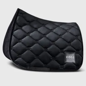 BOSS Equestrian Velvet Jumping Saddle Cloth - Black