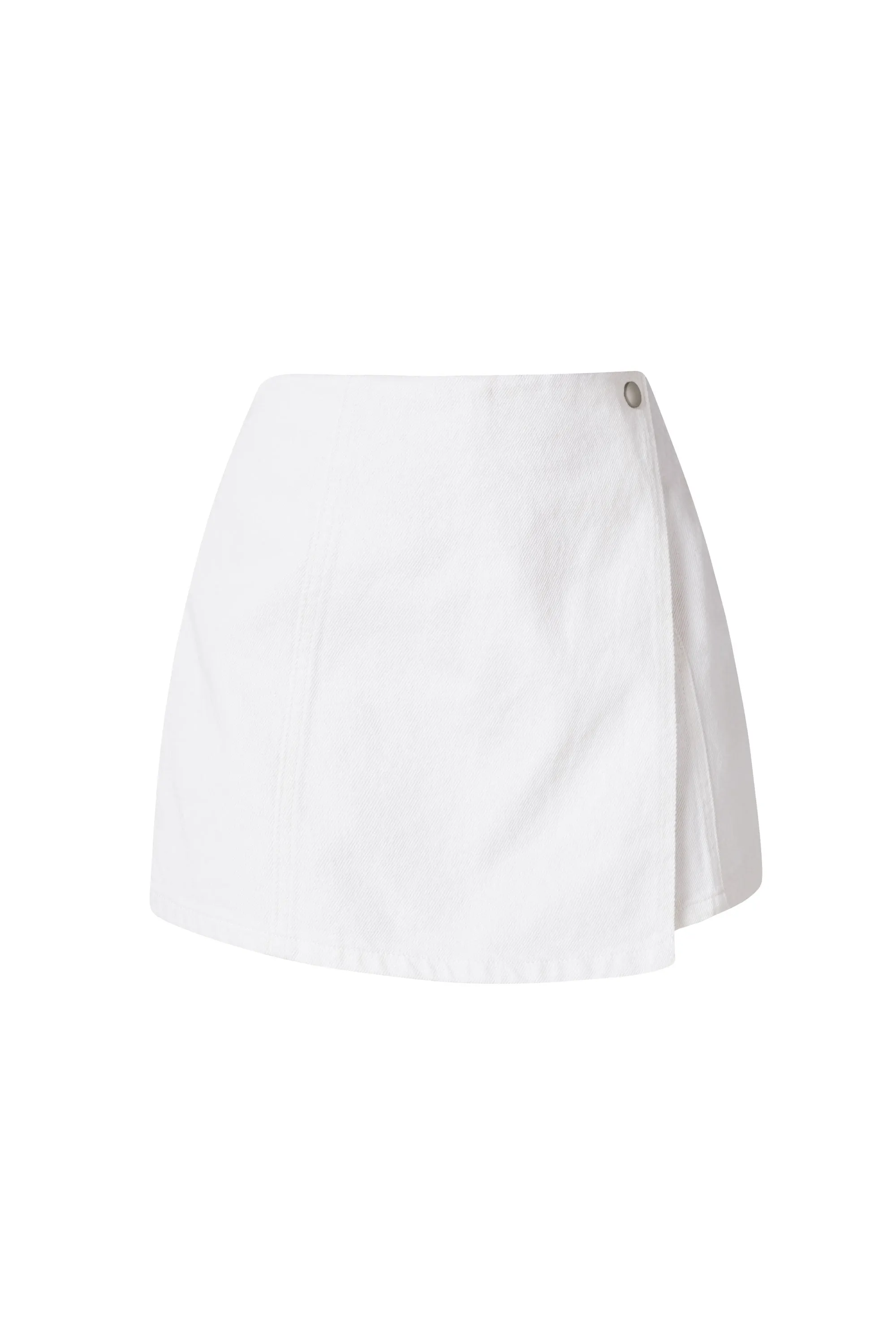 Briar White Denim Skort