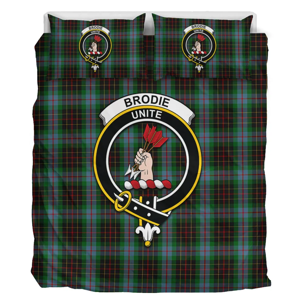 Brodie Hunting Tartan Bedding Set with Family Crest