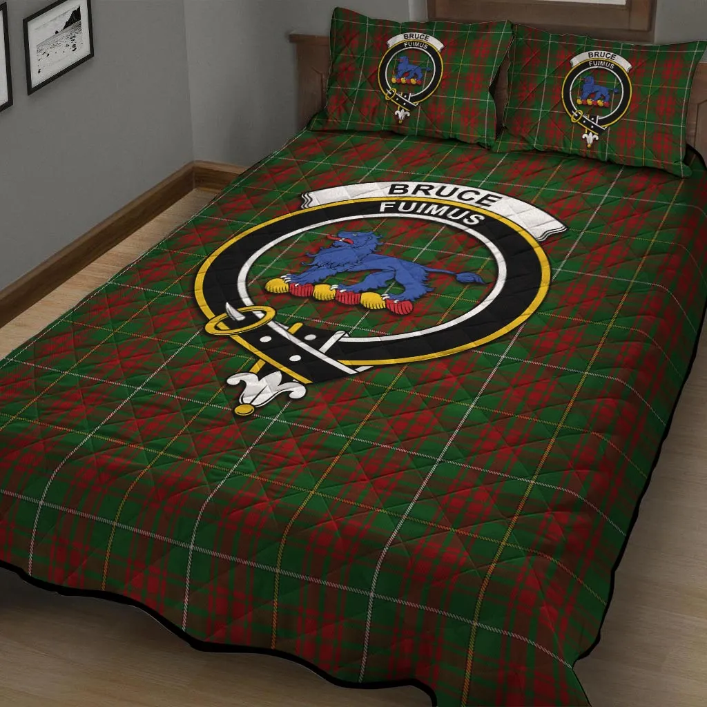 Bruce Hunting Tartan Quilt Bed Set with Family Crest