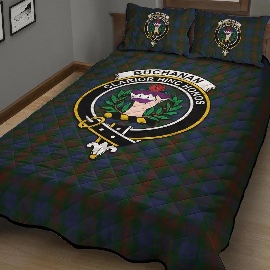 Buchanan Hunting Tartan Quilt Bed Set with Family Crest