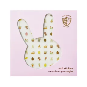 Bunnies In The Garden Nail Stickers