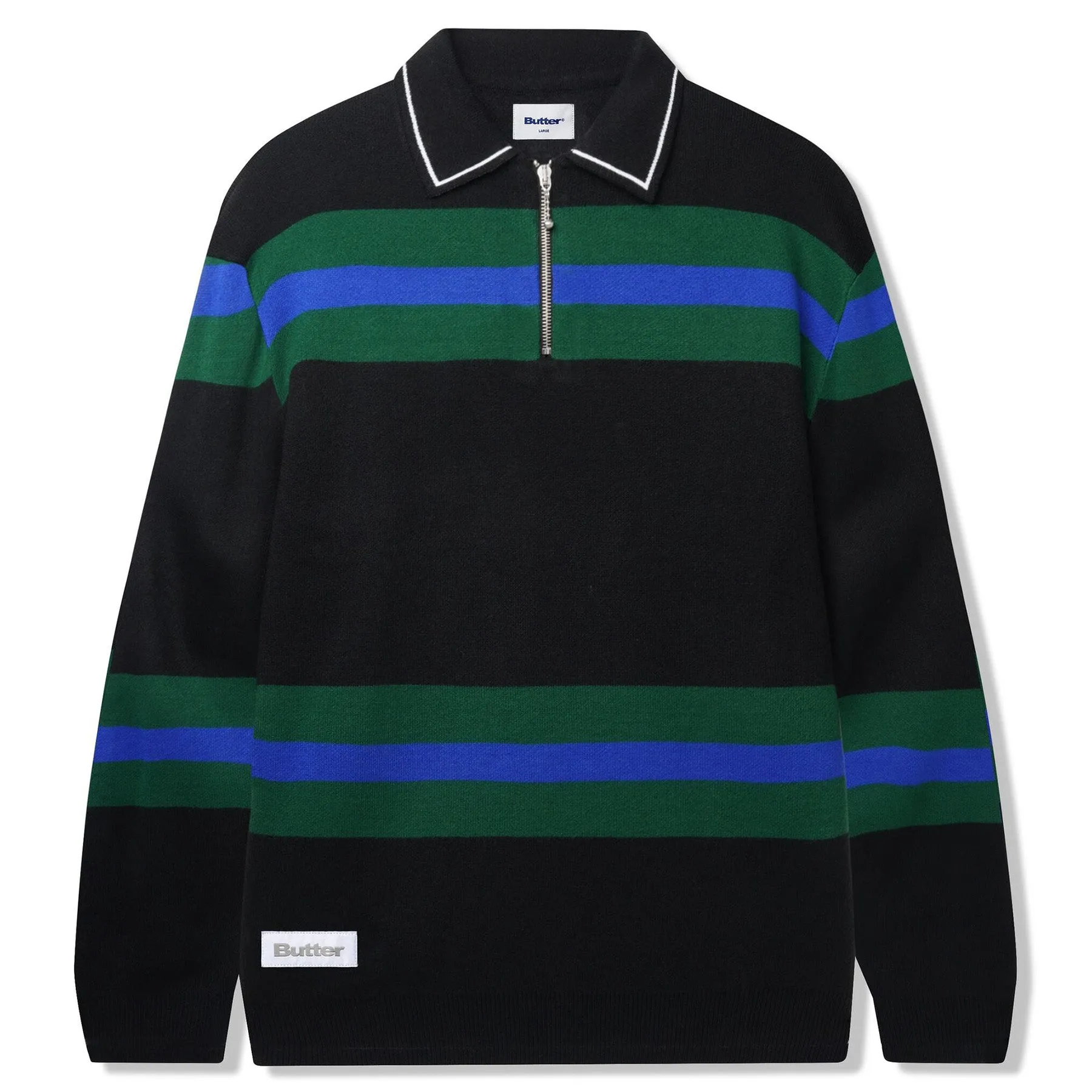 Butter Goods Polo Knit Sweater Black