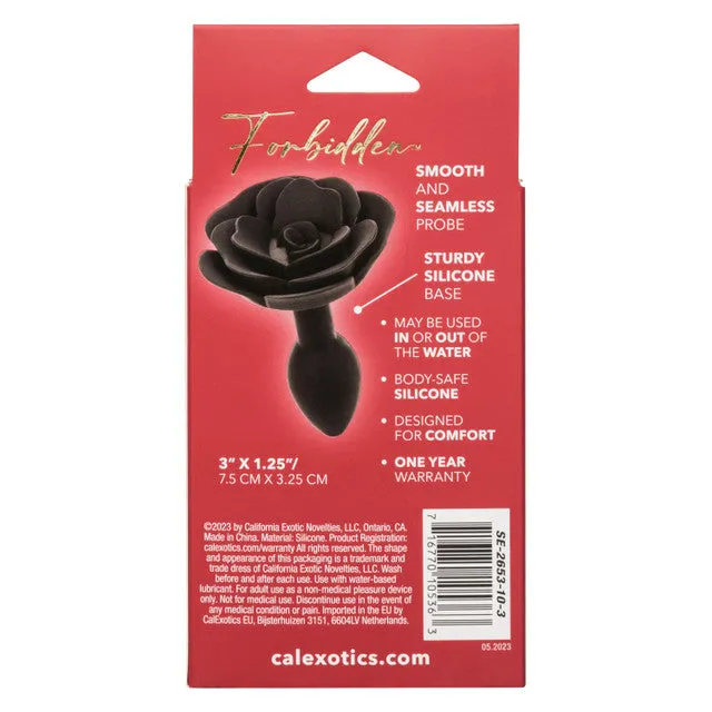 CalExotics Forbidden Rose Anal Plug Small Black