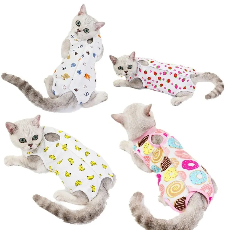 Cat Recovery Suit After Surgery Clothing Anti-licking Vest Pet Care