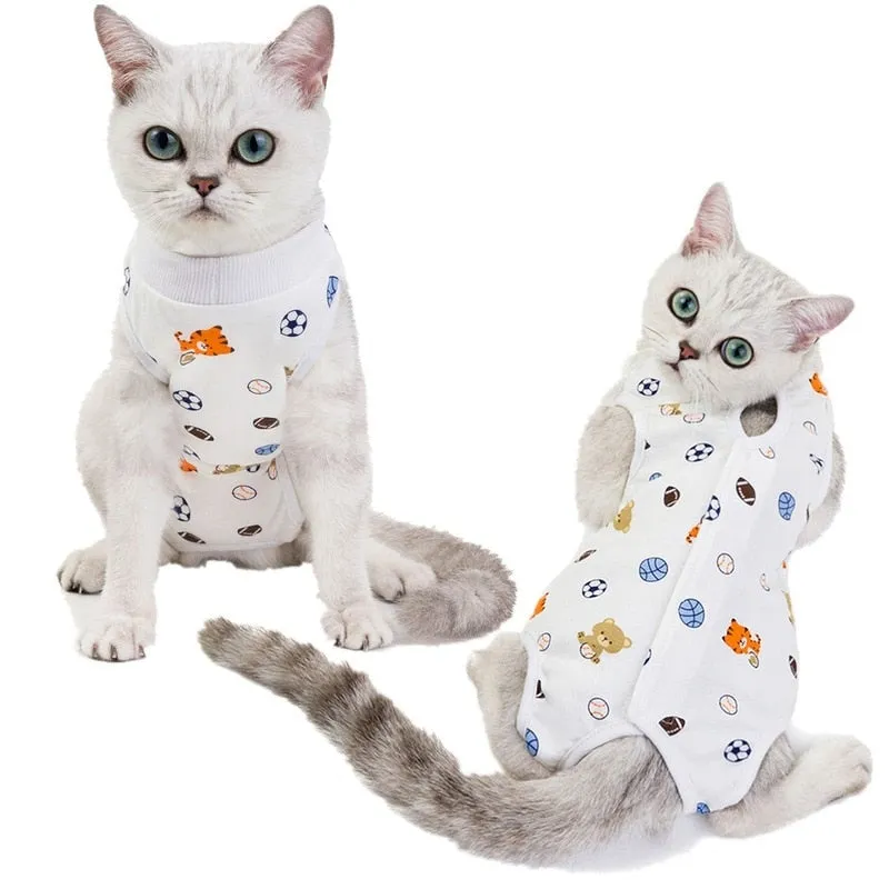 Cat Recovery Suit After Surgery Clothing Anti-licking Vest Pet Care