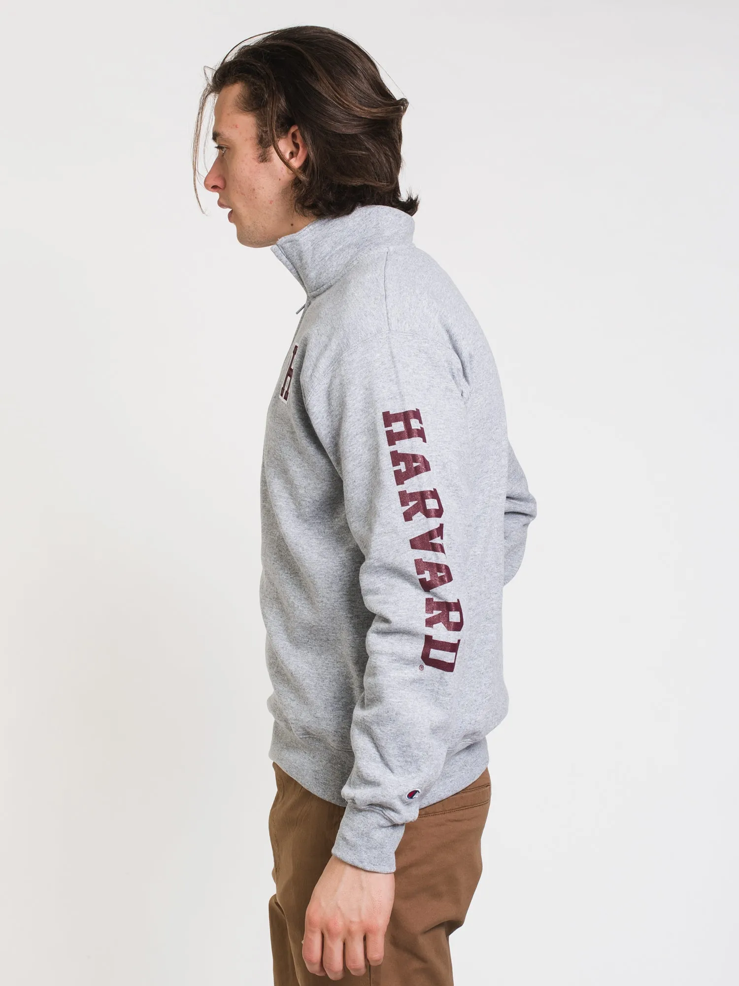 CHAMPION 1/4 ZIP HARVARD UNIVERSITY SWEATER - CLEARANCE