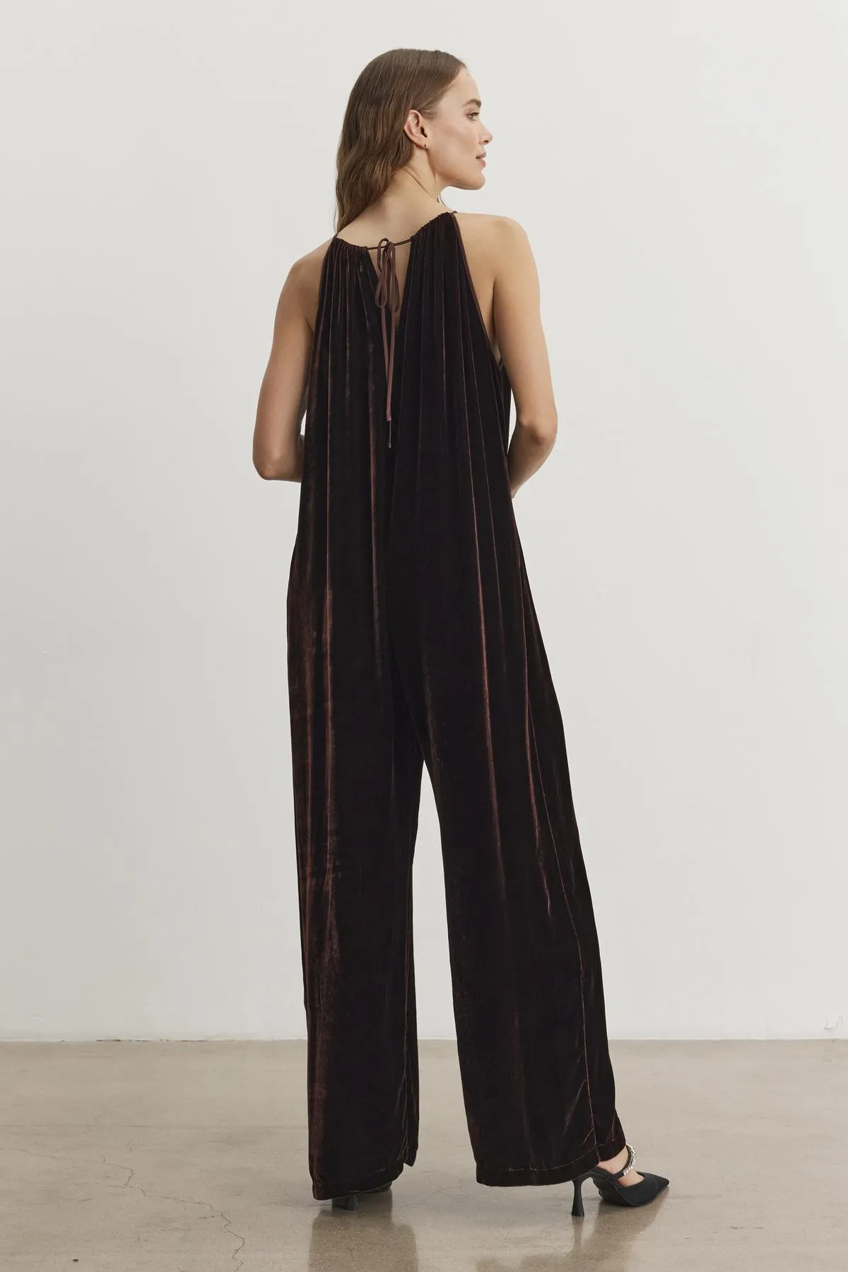 CIENNA SILK VELVET JUMPSUIT