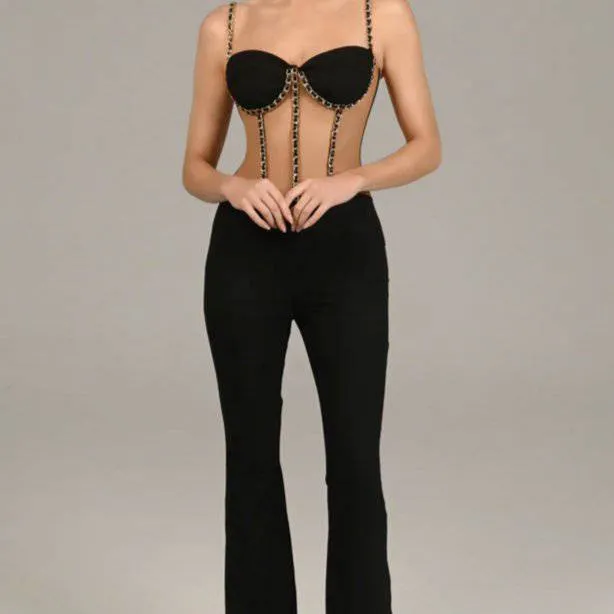 Clara Strappy Chain Detailed Jumpsuit