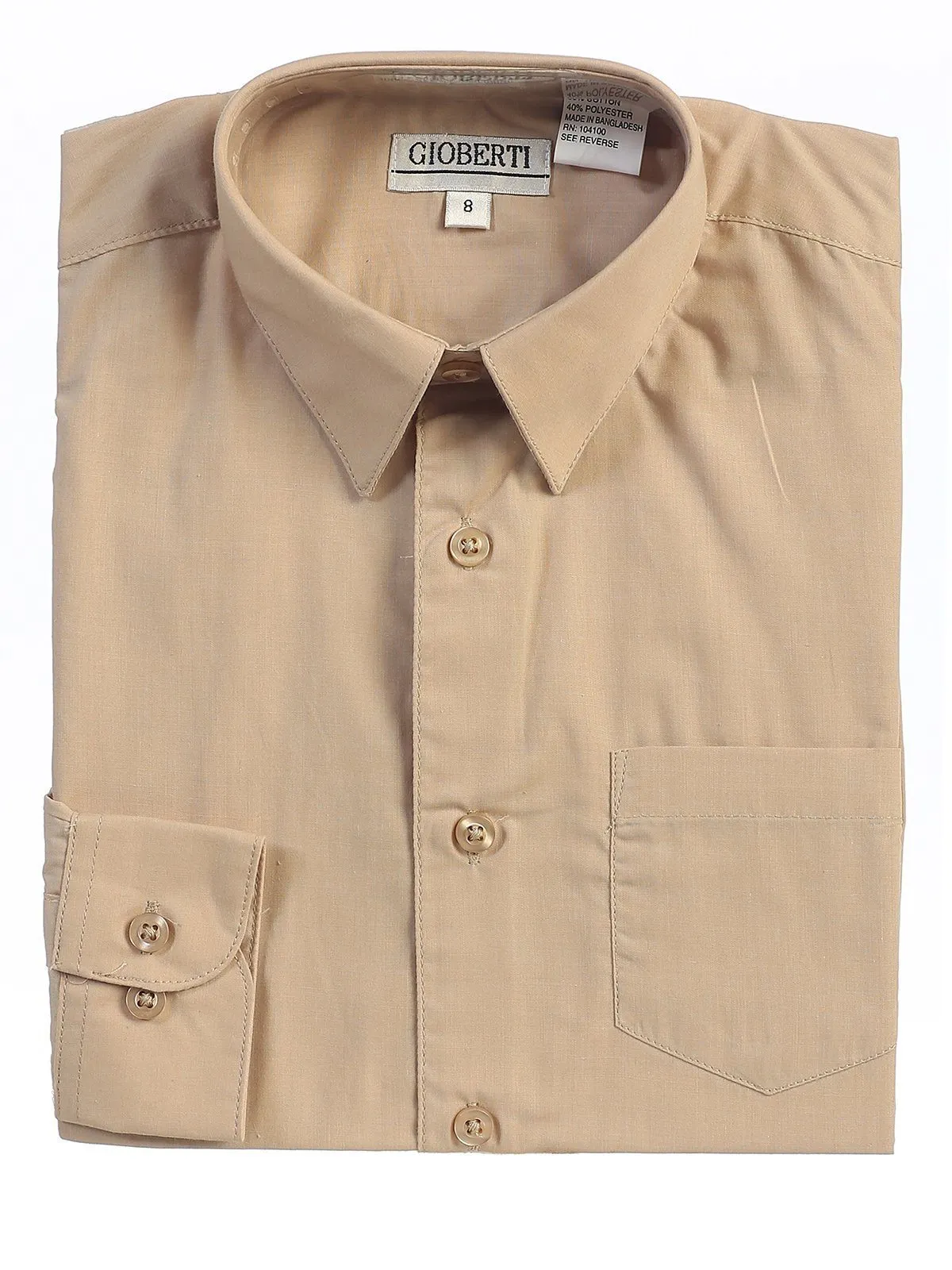 Classic Khaki Boys Dress Shirt