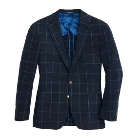 Classic Navy Windowpane Shetland Sport Coat