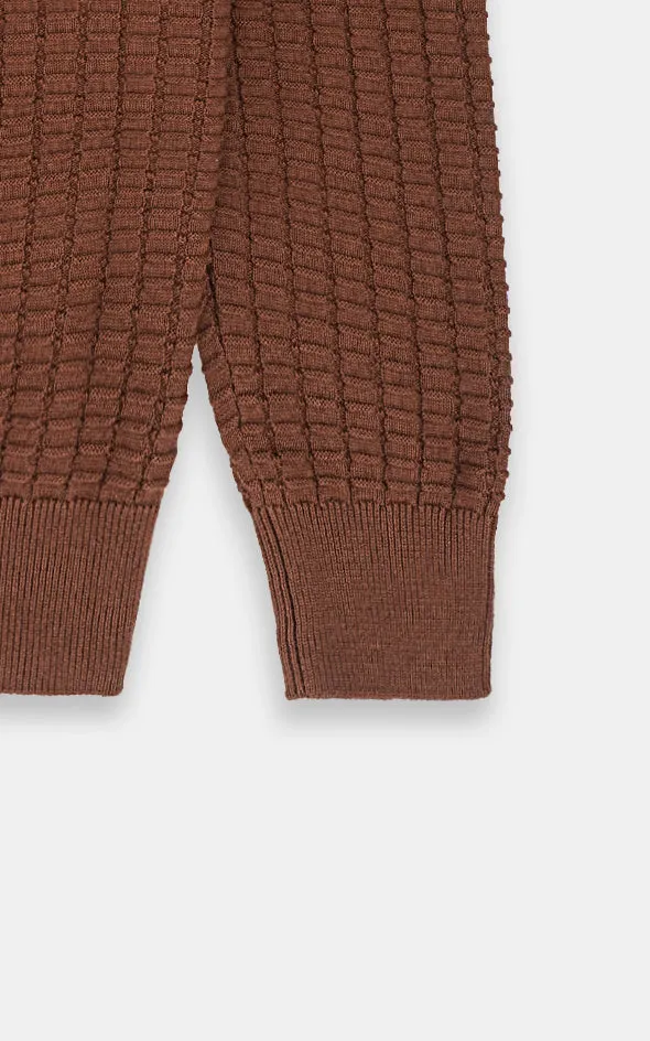 CLASSIC POLO SWEATER  BROWN