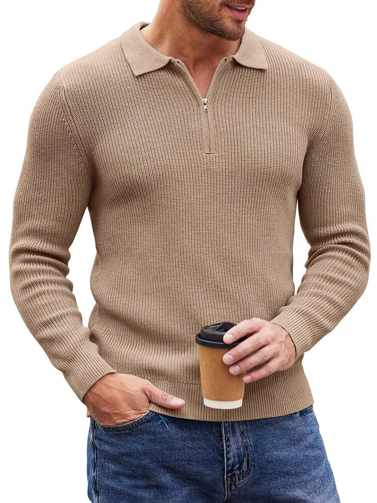 Classic Quarter Zip Knit Polo (US Only)