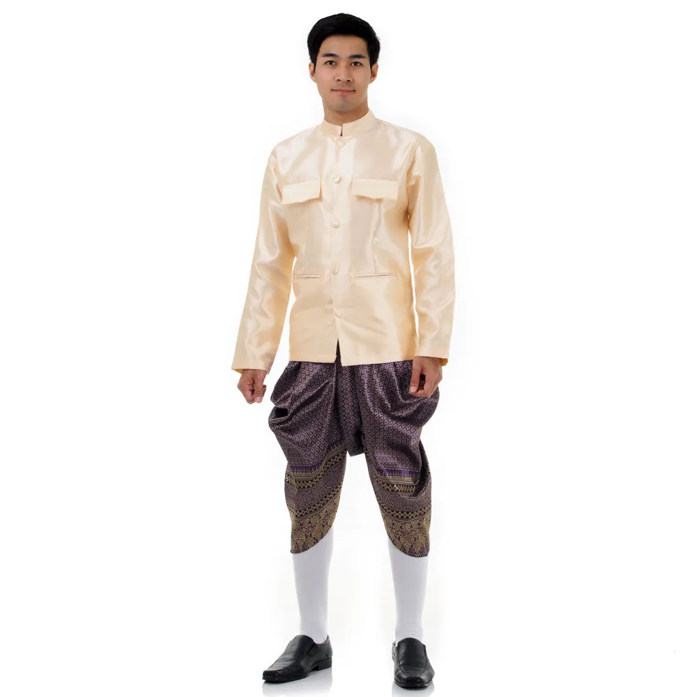 Classic Thai Men’s Raj Pattern Attire