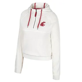 Colosseum Off White Womens Trainer Sweater Waffle 1/4 Zip