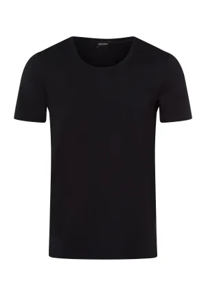 Cotton Superior Cotton Crew Neck T-Shirt | Black 73088-199