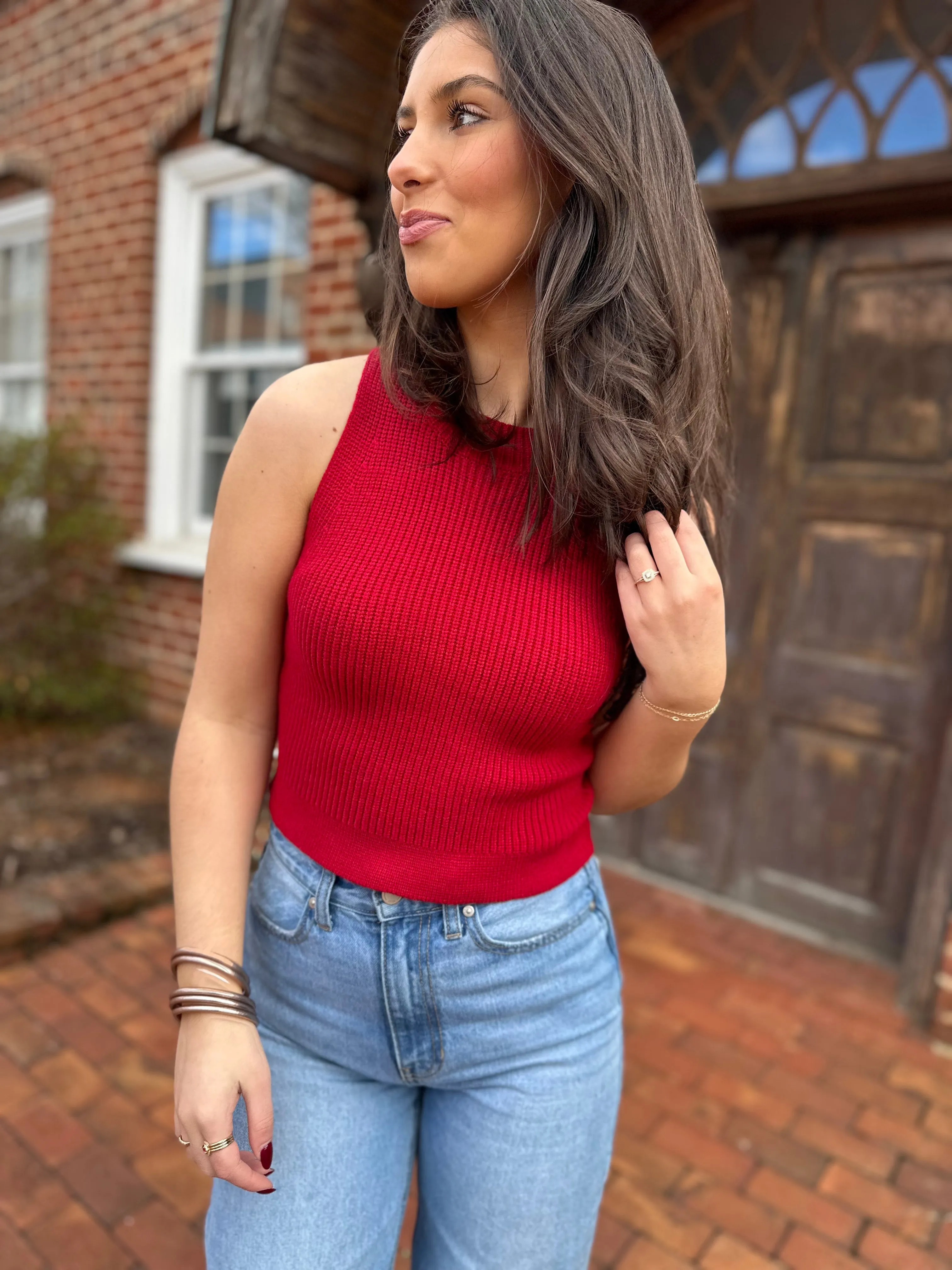 Crimson Charm Top