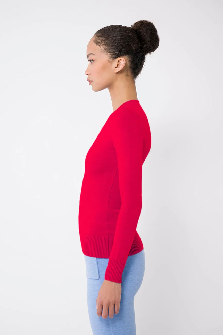 Crimson EcoMerino Long Sleeve Crew Neck