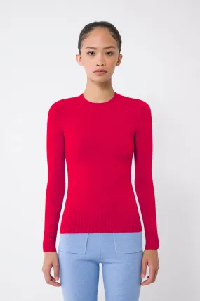 Crimson EcoMerino Long Sleeve Crew Neck