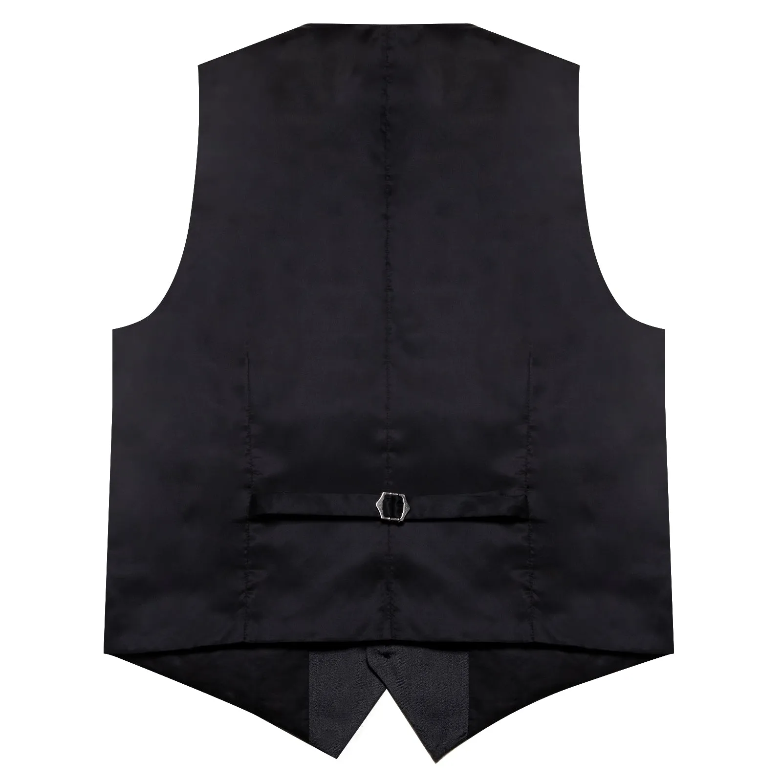 Deep Grey Solid Silk Men's Classic Vest with Two Pockets