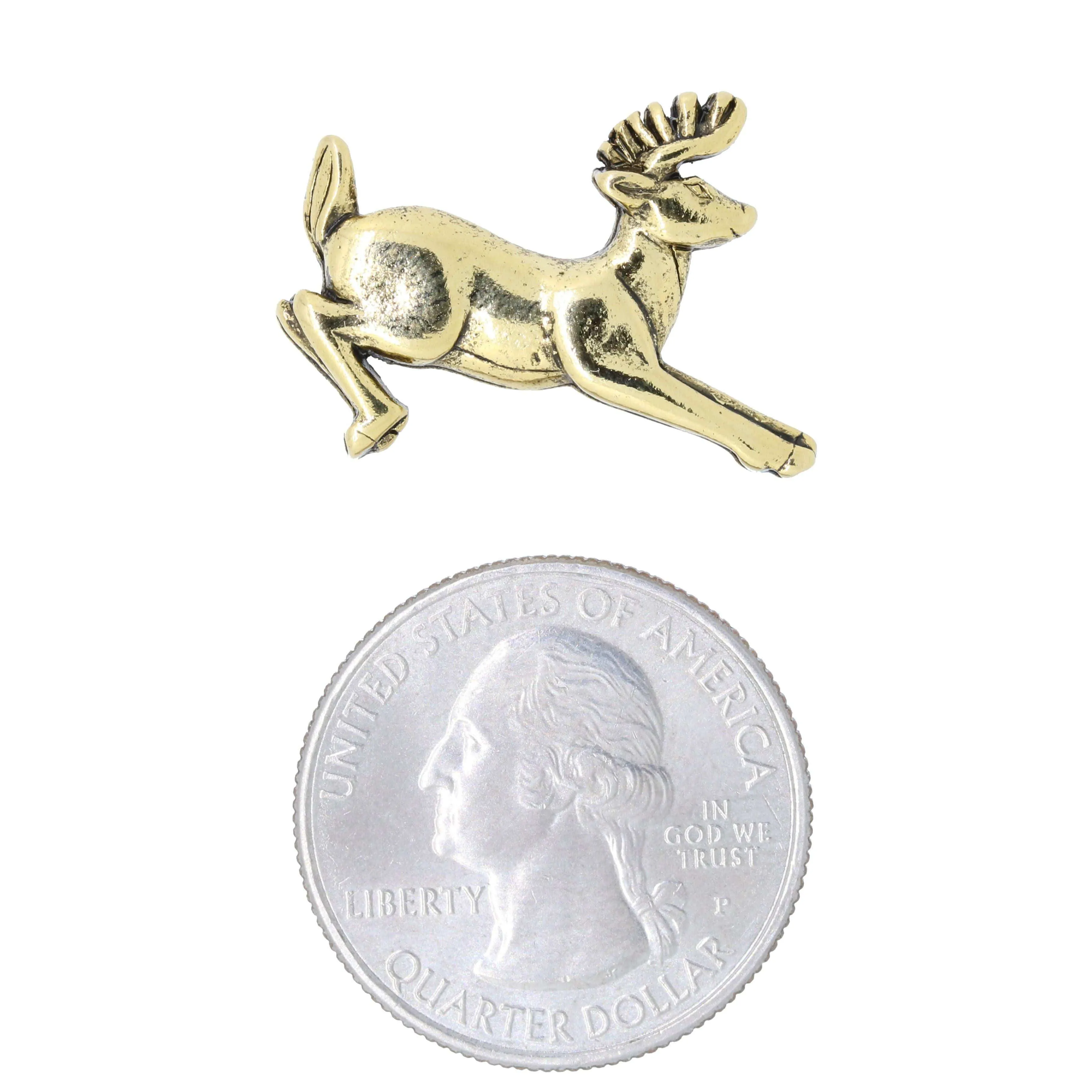 Deer Gold Lapel Pin